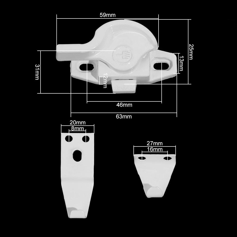 Furniture Hardware Fitting - ฮาร์ดแวร์ล็อคหน้าต่างโลหะผสม คุณภาพสูง ปลอดภัย ล็อคป้องกันการโจรกรรม ล็อคประตูบ้าน