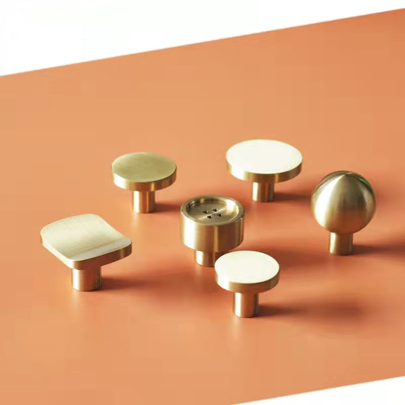Furniture Hardware Manufacturer - โมเดิร์นทองเหลืองตู้ห้องครัว Knobs ดึง Gold เฟอร์นิเจอร์ลิ้นชัก Dresser