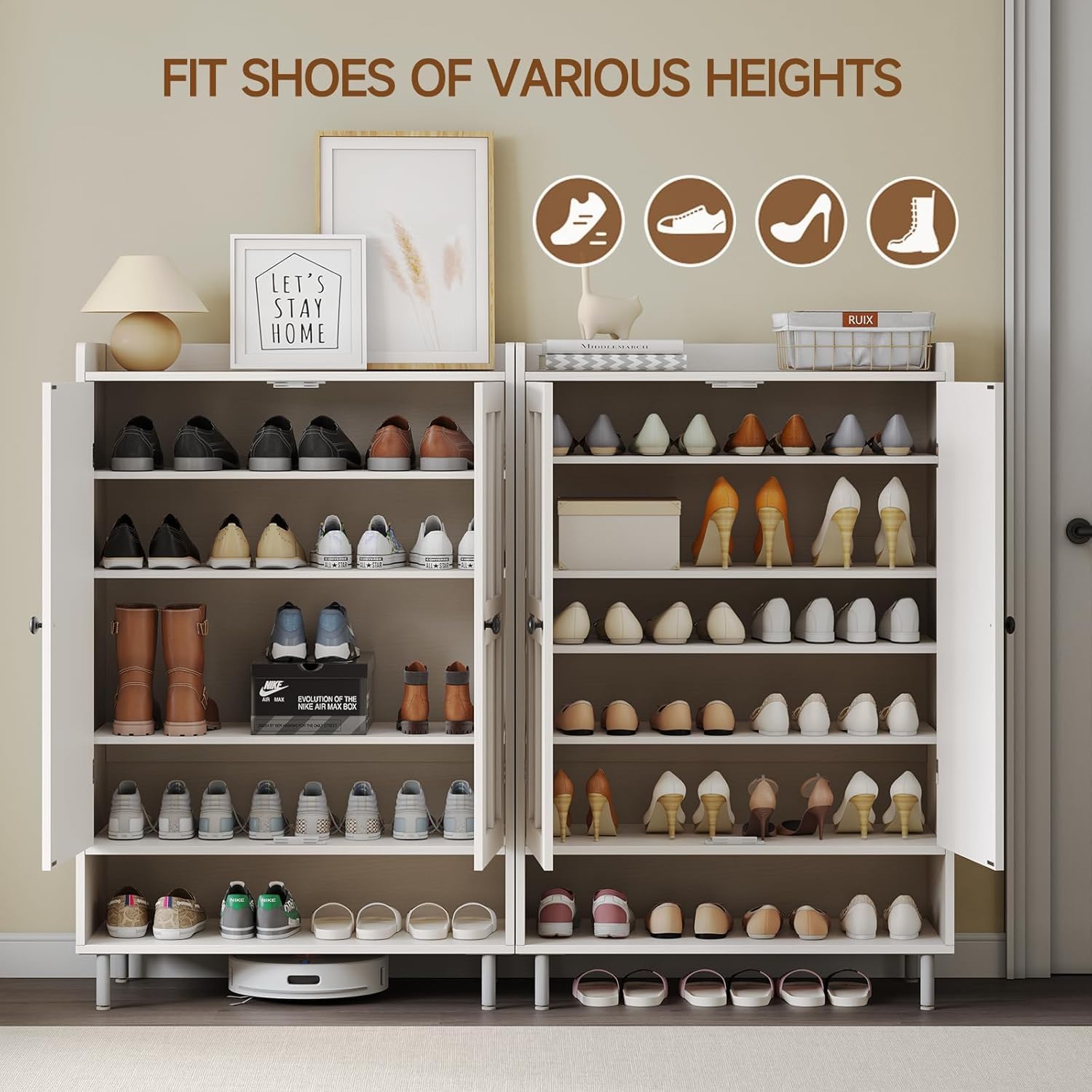 ตู้เก็บรองเท้า 6 ชั้น, ชั้นวาง - Cabinet Hinge Overlay บทวิจารณ์และราคา