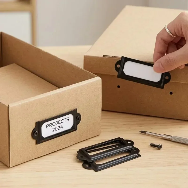 กรอบป้ายชื่อโลหะวินเทจ ที่จับแ - Furniture Hardware Names บทวิจารณ์และราคา